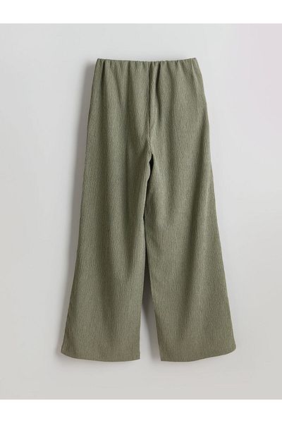 LC Waikiki Elastic Waist Textured Girl's Trousers