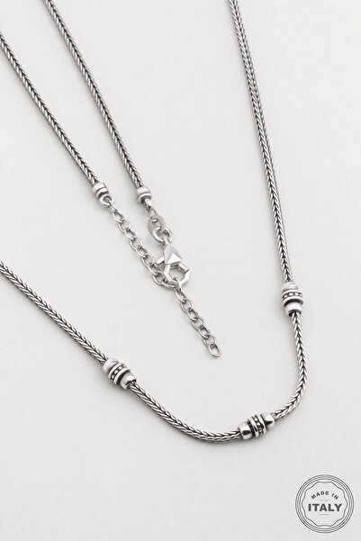 So CHIC... İtalyan Modern 63 Cm Gümüş Erkek Kolye