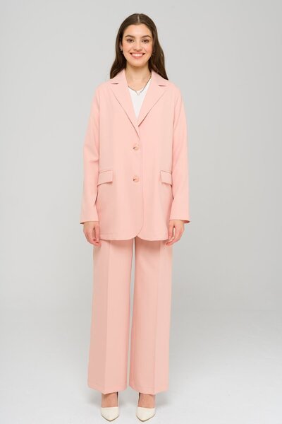 Olcay Mono gallér, kényelmesen illeszkedő béleletlen blézerkabát púder 8217