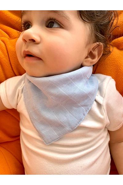 minikiti 6 Pieces 100% Cotton Muslin - Adjustable Double Blossom Food and Baby Bib