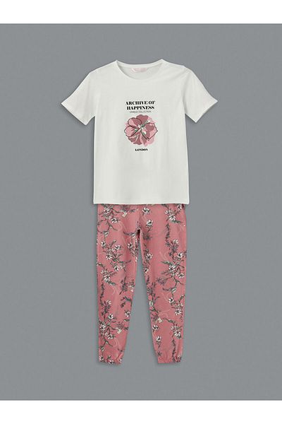 LC Waikiki Set pijamale LCW DREAM cu decolteu rotund pentru femei