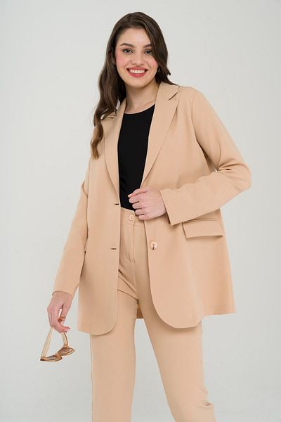 Olcay Mono Collar Comfortable Fit Unlined Blazer Jacket A.kamel 8217