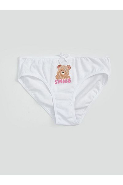 LC Waikiki New Season Bear Teddy Printed Girls' Panties - S5Gr06Z4