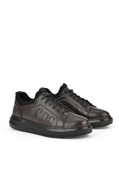 Ziya Ανδρικό Sneaker από γνήσιο δέρμα - 143423Z72 Καφέ