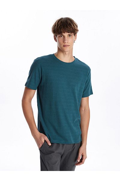 LC Waikiki Tricou bărbătesc cu mânecă scurtă cu decolteu triplu XSIDE