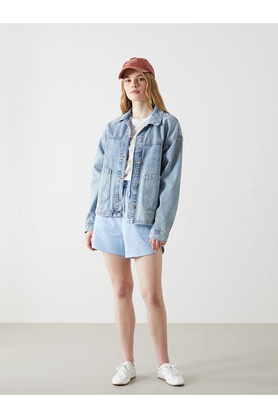 LC Waikiki Jachetă oversize cămașă în jean pentru femei