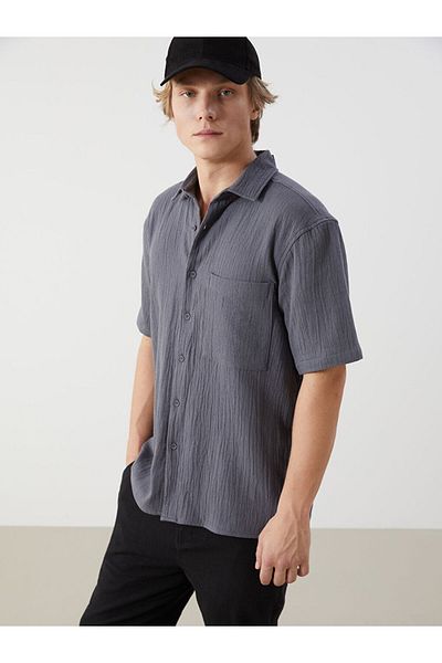 LC Waikiki Ανδρικό πουκάμισο LCW Casual Comfortable Fit Muslin