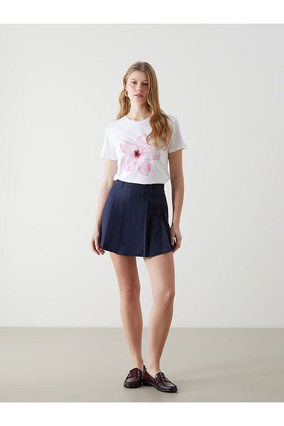 LC Waikiki Tricou XSIDE cu decolteu cu flori pentru femei
