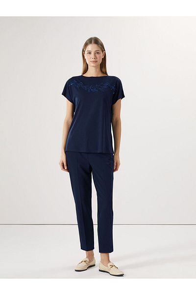 LC Waikiki New Season Crew Neck Sequined Women's T-Shirt - S5As99Z8