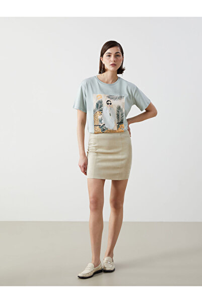 LC Waikiki LCW Vision Beli Fermuarlı Standart Fit Kadın Etek