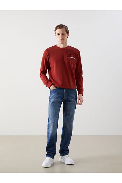 LC Waikiki Crew Neck Long Sleeve Printed Men's Sweatshirt