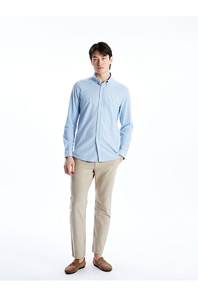 LC Waikiki New Season Standard Fit Linen Mixed Men's Trousers - S5Cu05Z8