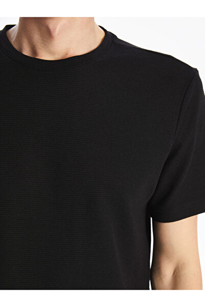 LC Waikiki Crew Neck Short Sleeve Men's Textured T-Shirt