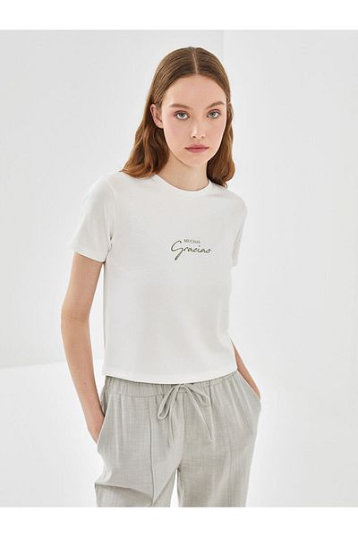 LC Waikiki New Season Crew Neck Printed Women's T-Shirt - S57120Z8
