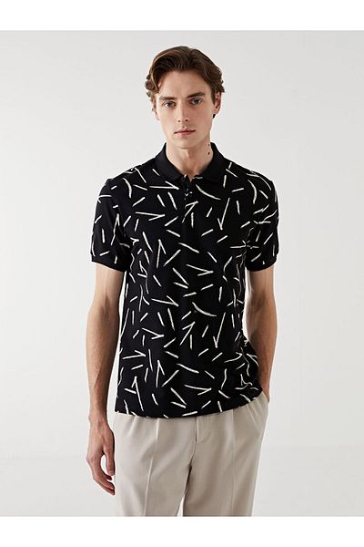 LC Waikiki Ανδρικό μπλουζάκι LCW Vision Polo με κοντό μανίκι Pique με σχέδιο