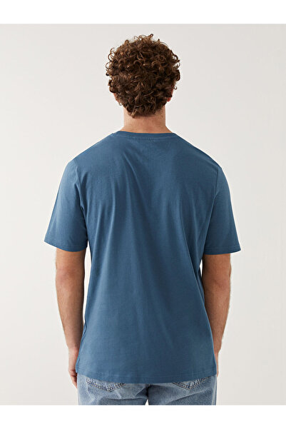 LC Waikiki Ανδρικό μπλουζάκι XSIDE Crew με κοντό μανίκι με στάμπα από χτενισμένο βαμβάκι