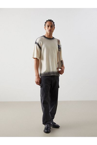 LC Waikiki Crew Neck Short Sleeve Men's Knitwear Sweater