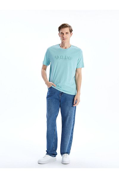 LC Waikiki Crew Neck Printed Combed Cotton Men's T-Shirt