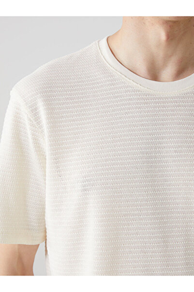 LC Waikiki Pánské tričko LCW Vision s krátkým rukávem a výstřihem