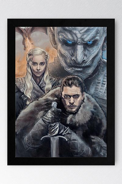 Saturn Game of Thrones Framed Table - Game of Thrones Series Poster Art Print