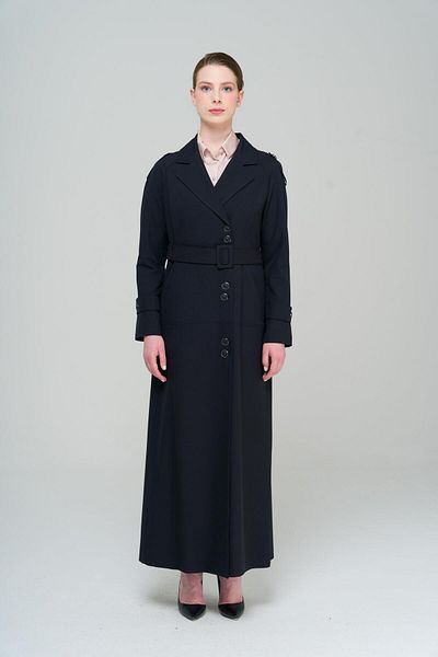 Olcay Náramek Detailní svrchní kabát s raglánovým ramenem BLACK 6548-D