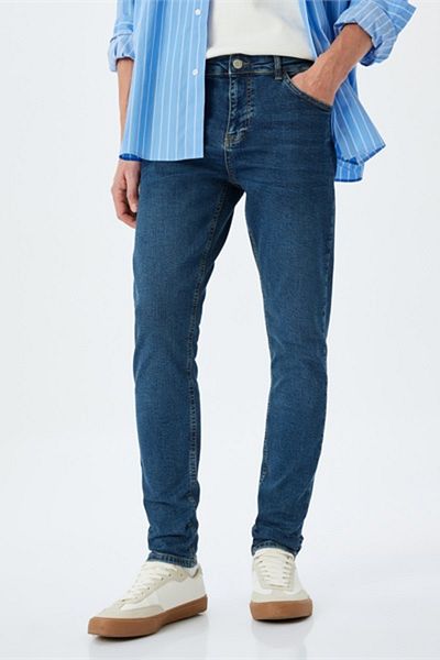 Koton Ανδρικό τζιν παντελόνι Justin Super Skinny Indigo 5sam40041ıd