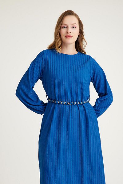 Olcay Detailné šaty na opasok INDIGO 2549-E