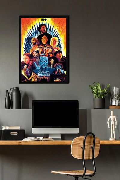 Saturn Pictură înrămată Game of Thrones - Poster de televiziune Game of Thrones