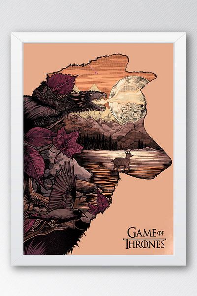 Saturn Pictură înrămată Game of Thrones - Poster de televiziune Game of Thrones