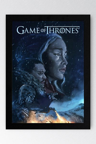 Saturn Game of Thrones Framed Table - Game of Thrones Series Poster Art Print