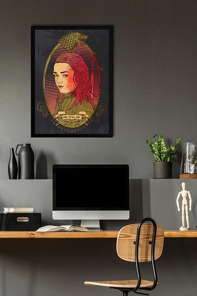 Saturn Pictură înrămată Arya din Game of Thrones - Poster din seria Game of Thrones