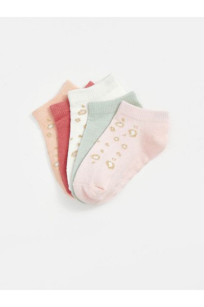 LC Waikiki Set of 5 Printed Socks Booties for Baby Girl - S53624Z1
