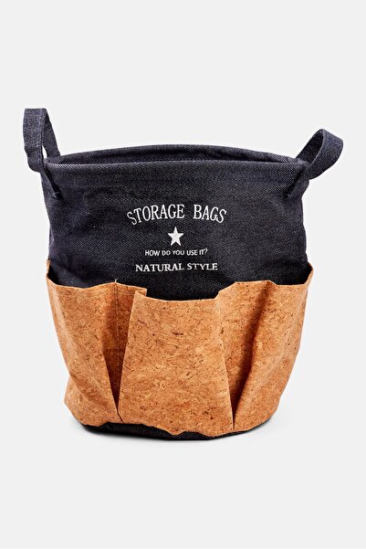 HOFF سلة تخزين 24 ارتفاع × 19 قطر، أزرق داكن