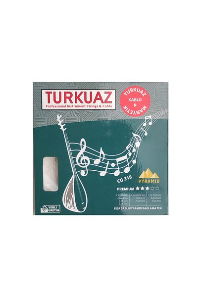 Turkuaz Cg318 هرم مقبض قصير سلك ربط الحرير بام 018 مجموعة