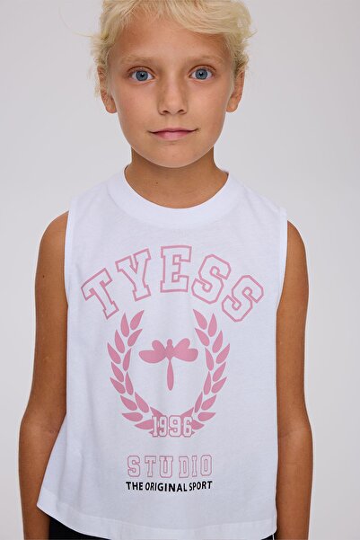 Tyess Λευκό μπλουζάκι για κορίτσια BG Store