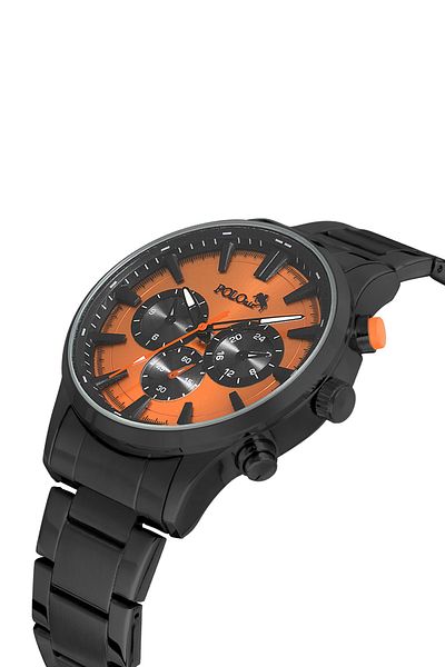 Polo Air Classic Metal Men's Watch Black Orange Color Pl-0976E5X
