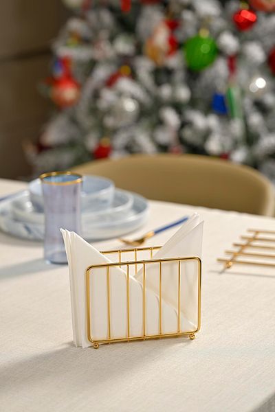 Edora Home Ανοξείδωτη μεταλλική χρυσή θήκη για χαρτοπετσέτα - Cafe Cafe Restaurant Hotel Διακοσμητικό δώρο