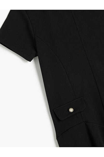 Koton Dívčí šaty 5SKG80045AK ČERNÉ