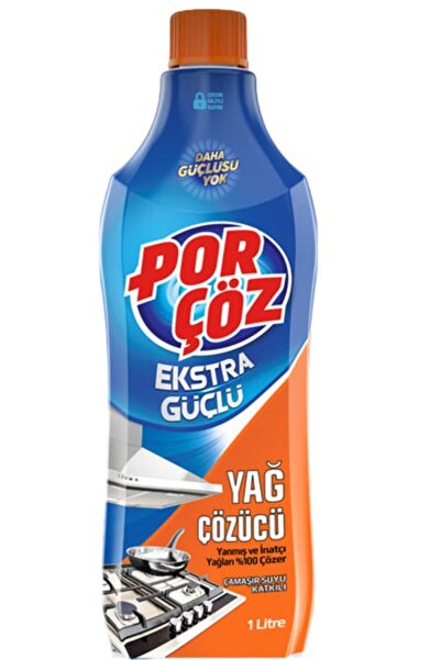 Porçöz Ekstra Güçlü Yağ Çözücü Çamaşır Suyu Katkılı 1 L
