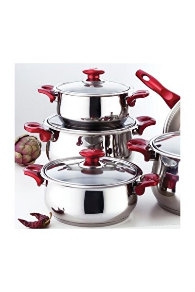 gülsan Gülsu Steel Cookware Set 9 Pieces