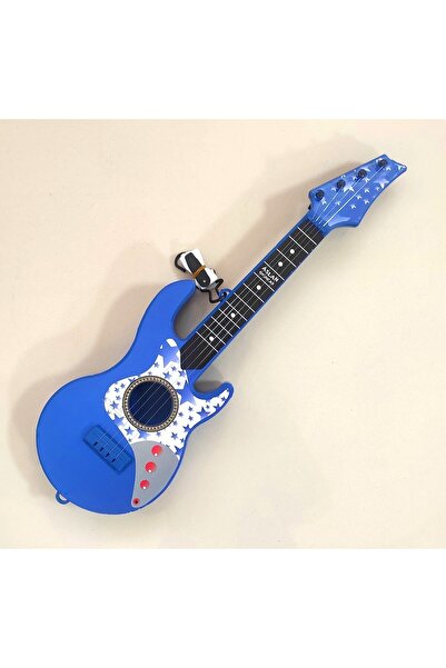 Brother Toys 4 Telli Mavi Elektro Oyuncak Gitar Müzik Arkadaşım Çocuk Gitarı 50 Cm.