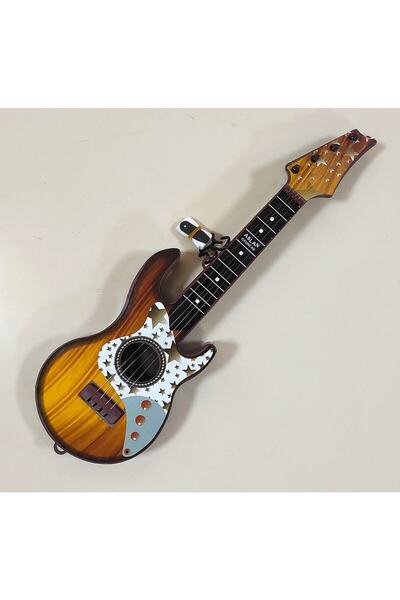 Brother Toys 4 Telli Kahverengi Elektro Oyuncak Gitar 23 Nisan Gösterisi Çocuk Gitarı 50 Cm.