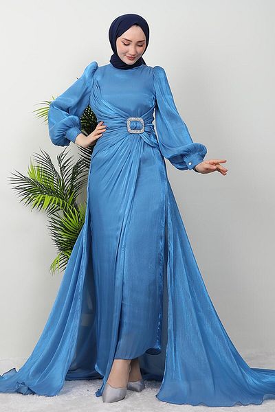 GİZ AGİYİM Φόρεμα Indigo Asli Hijab
