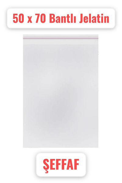 MG HOME 10 Pieces 50*70 Clear Gelatin Packing - Adhesive Dowry Bag with Tape