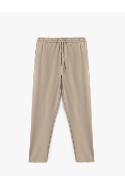 Koton Viscose Blended Pocket Detailed Lace up Waist Trousers