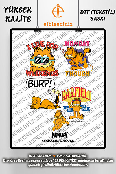 VİZYON İKRA "غارفيلد" طباعة على القماش والجلد، رقعة مزخرفة من القماش، ورق طبا...