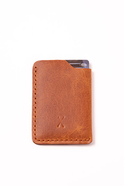 minimal X design minimal X Simple Kartlık - basit, ince, şık, sağlam - gerçek deri el yapımı