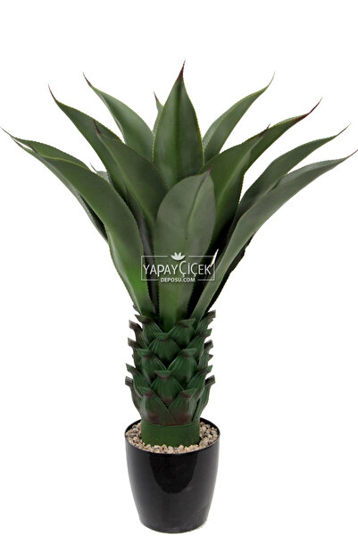 Yapay Çiçek Deposu Yapay Premium 20 Yapraklı Dikenli Agave Kaktüs Ağacı 90 cm