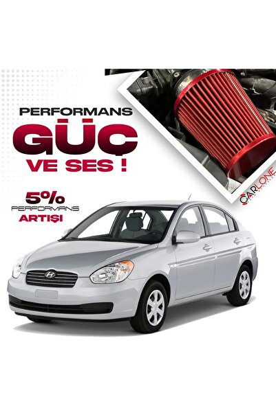 carlone Hyundai Accent Era 1.5dizel CRDİ 16V Motor Spor Açık Hava Filtresi Kırmızı Renk