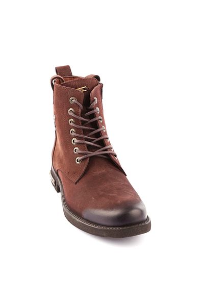 Hammer Jack Genuine Leather Brown Washed Nubuck Men's Boots